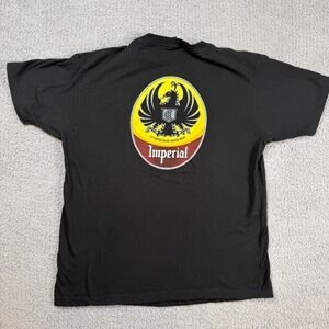 Imperial Cerveza De Costa Rica Beer Graphic T Shirt Men Large Black Short Sleeve